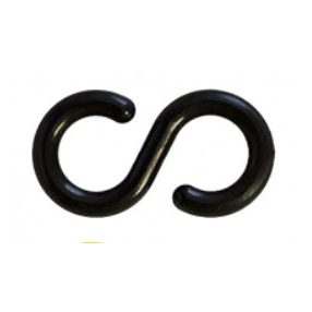   Összekötőszem jelzőlánchoz, S-alakú, könnyű polietilén anyagból