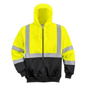   PORTWEST HI-VIS kéttónusú kapucnis pulóver, jólláthatósági